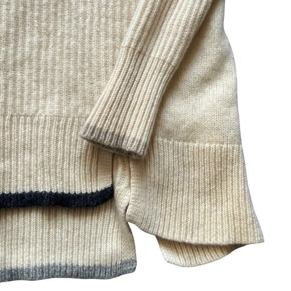 White + Warren Womens Cashmere Sweater Cream V-Neck Size Medium - Picture 6 of 12